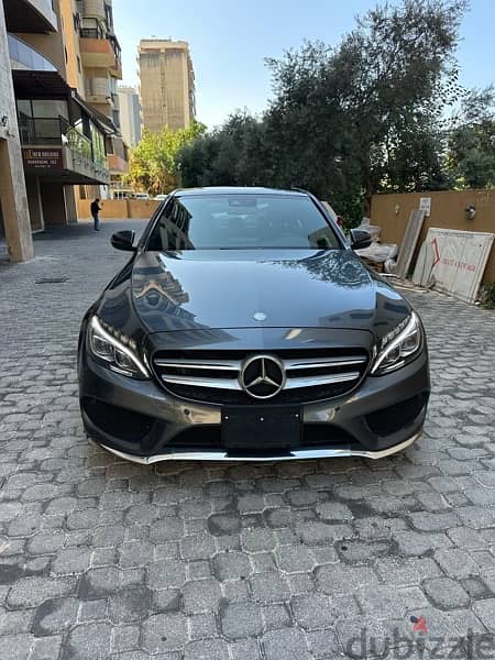 Mercedes C 300 AMG-line 4matic 2016 dark gray on black (clean carfax) 0