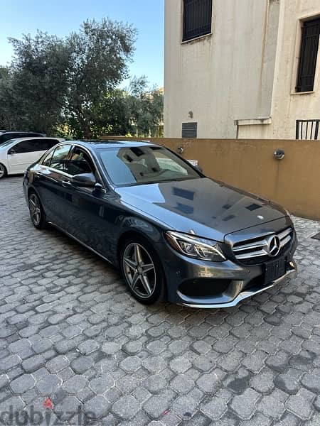 Mercedes C 300 AMG-line 4matic 2016 dark gray on black (clean carfax) 2