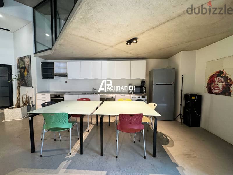 Loft for Rent In Achrafieh - 5 Meters Ceiling - شقة للإجار في الأشرفية 5