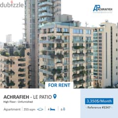 High Floor, Unfurnished Apartment For Rent In Achrafieh 0