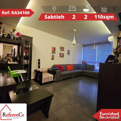 Furnished apartment for sale in sabtieh شقة مفروشة للبيع في السبتية