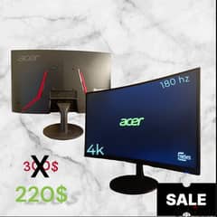 180 hz 4k 24 inch 1 mls respons time and curved screen 0