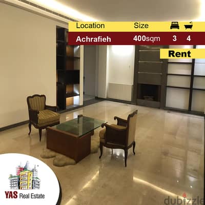 Achrafieh 400m2 | Premium | Spacious Flat | Decorated | Rent | MO |