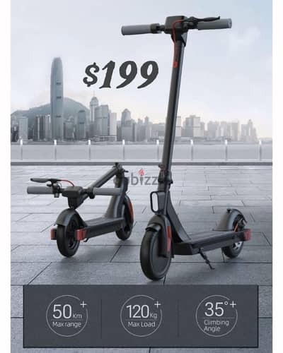 Scooter Electric 35Km with LED Display Foldable Rechargeable 120KG