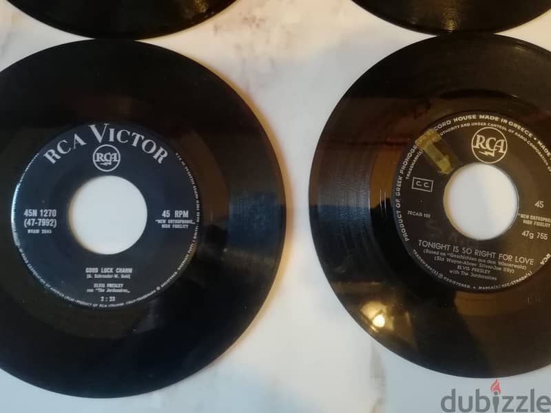 Elvis Presley 7 45t 7" vinyl collection sold together in v g cond 3