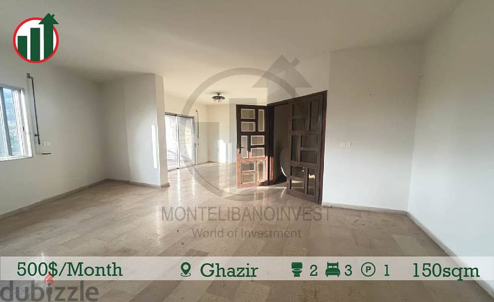 Apartment for Rent in Ghazir !! 0