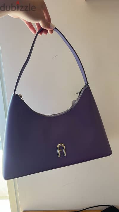 FURLA, DIAMANTE- Lavender Purple Handbag