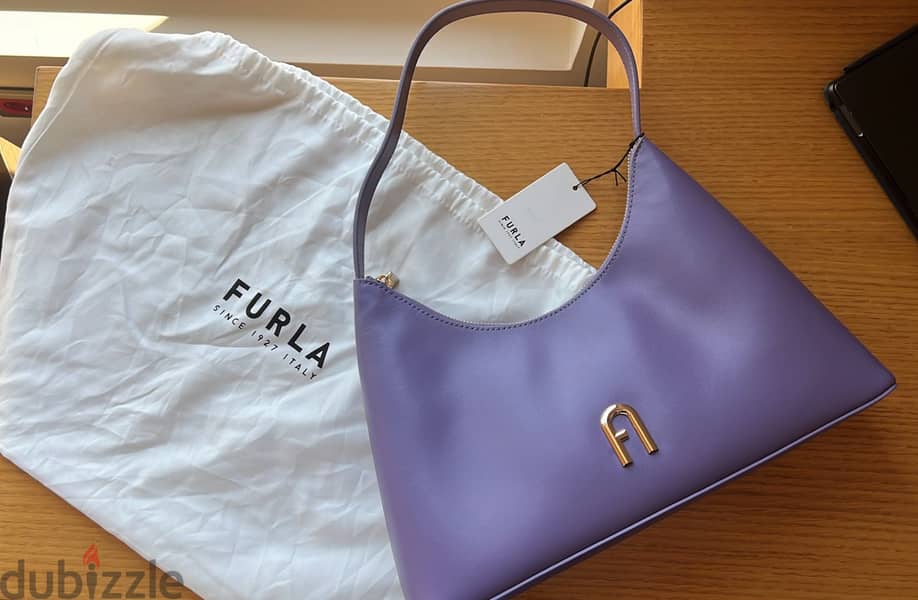 FURLA, DIAMANTE- Lavender Purple Handbag 1