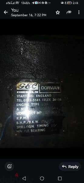 Dorman generator 55kva triphase + dinamo 7kva monophase 3