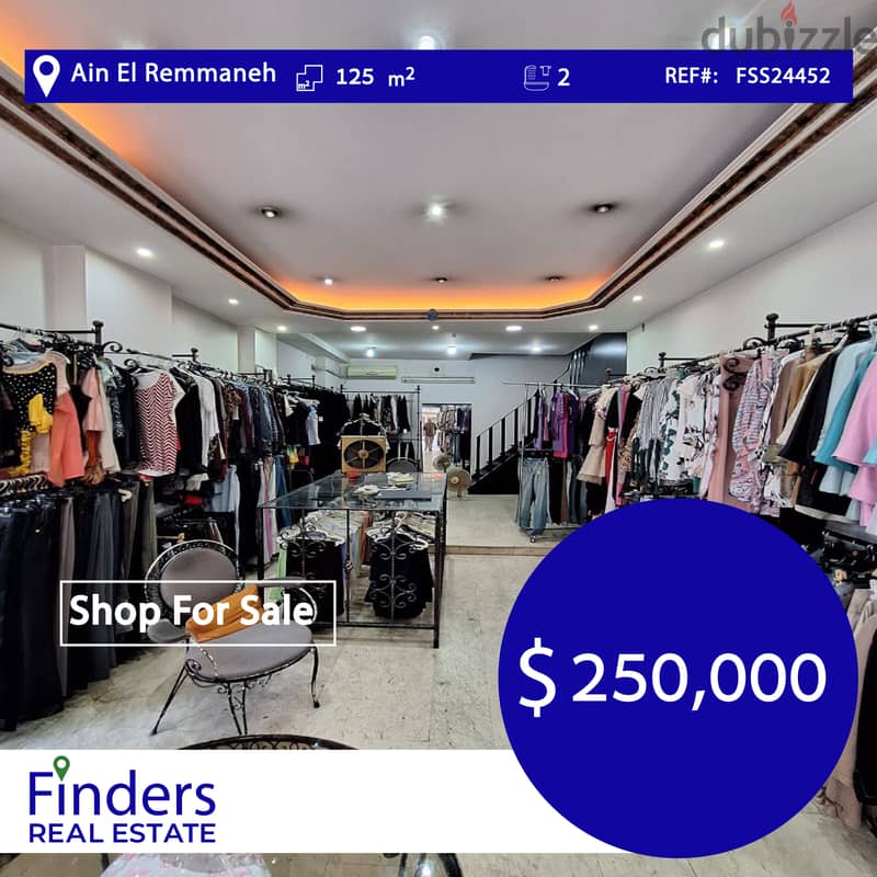 Shop for sale in Ain El Remmaneh! | محل للبيع في عين الرمانة 0