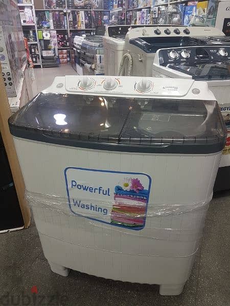 غسالة جنرال حوضين washing twin tub 8 kg 0