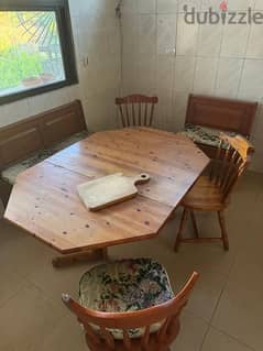 Kitchen table with bench and chairs 0