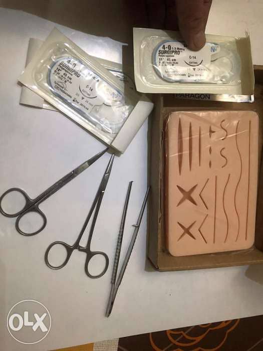 suture set مجموعة لتعليم خياطة الجروح 5