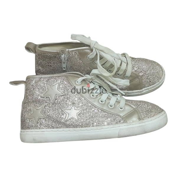 Gold pinkish glittery Kids Shoes 1