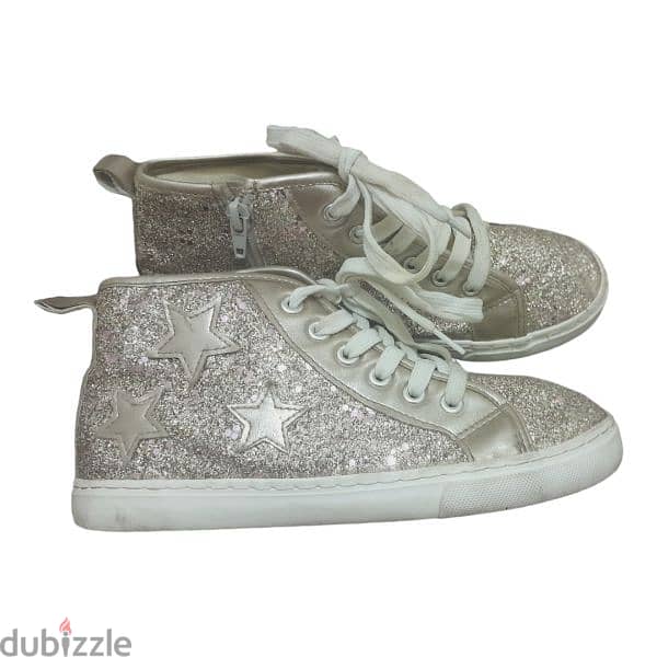 Gold pinkish glittery Kids Shoes 2