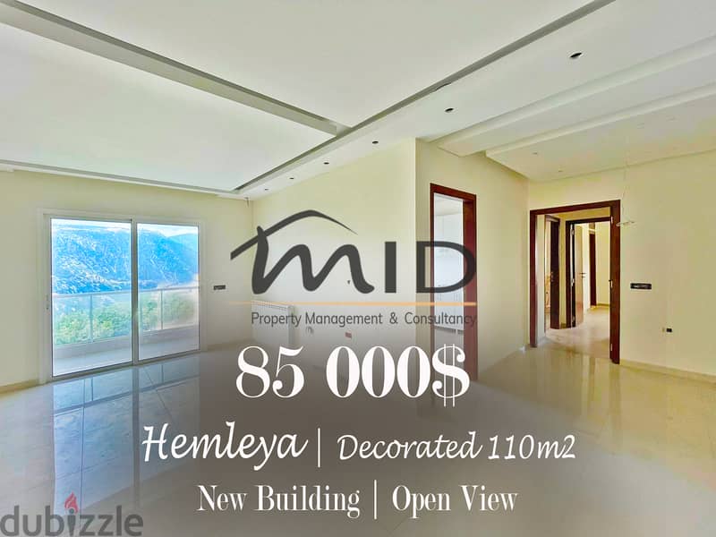 Hemleya | Brand New 110m² | Decorated | Open View | Title Deed | Catch 12