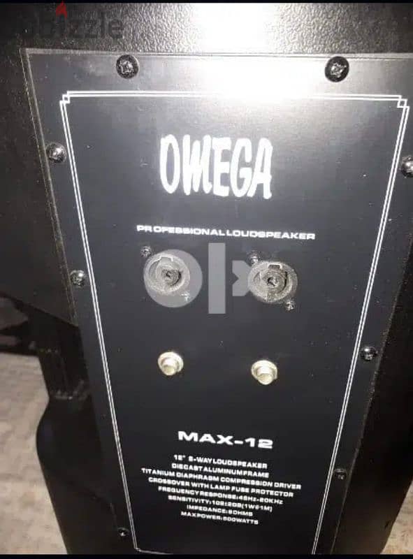 2 speakers Omega 12" like new 1