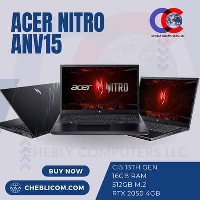 new Acer Nitro ANV15-51-55UT Gaming ci5 13rd gen 16gb ram 512gb ssd 14