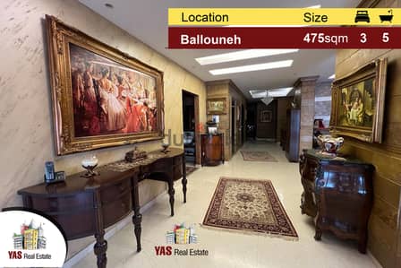 Ballouneh 475m2 Flat | 400m2 Garden  | Unique |