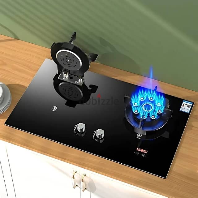 Digital Gas Stove with 2 Burners, Heat Knobs, Slim Glass Top 6