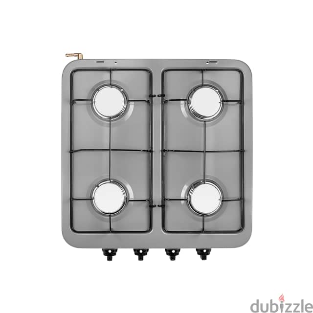 4-Burner Gas Stove – Sleek, Portable Cooker in Dark Grey 2