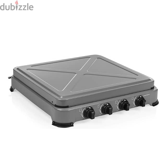 4-Burner Gas Stove – Sleek, Portable Cooker in Dark Grey 3