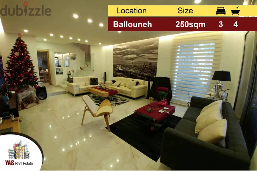 Ballouneh 250m2 | 30m2 terrace | unique property | Perfect Catch | 0