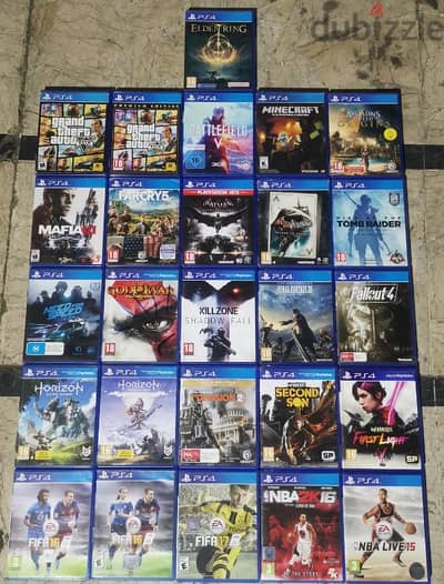 Ps4, Ps3 and Ps2 games. Xbox one, Ps2 and Ps4 consoles