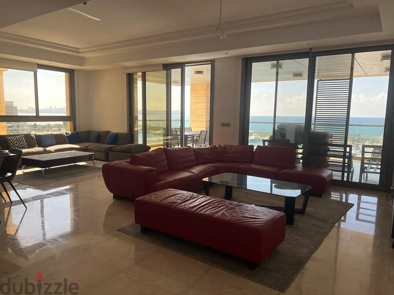 350 sqm apartment for rent waterfront city dbaye with full marina view 0