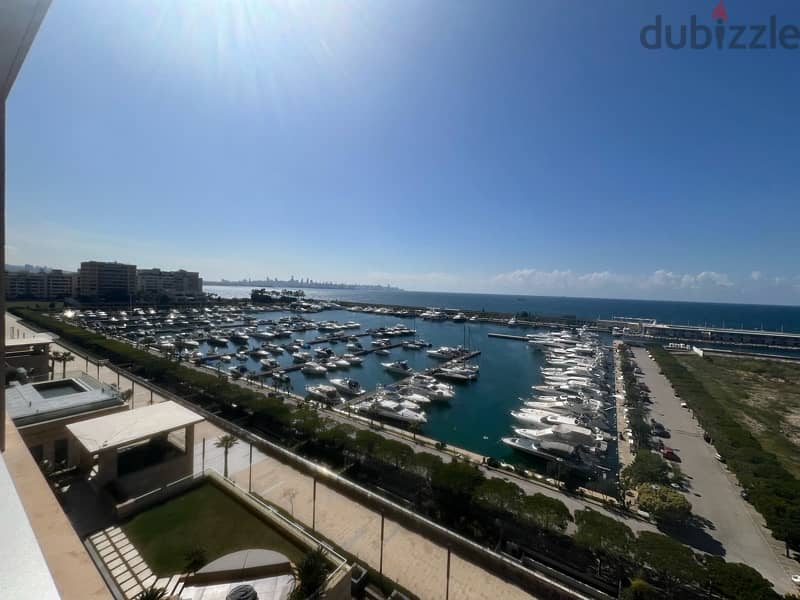 350 sqm apartment for rent waterfront city dbaye with full marina view 2