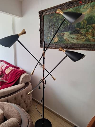 floor lamp seventies vintage bronze Italy original