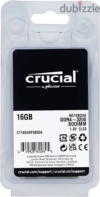 Crucial RAM 16GB DDR4 3200MHz 1