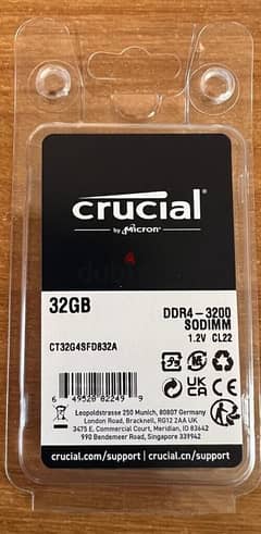 Crucial RAM 32GB DDR4 3200MHz 0