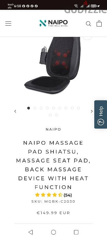 naipo back massager 3