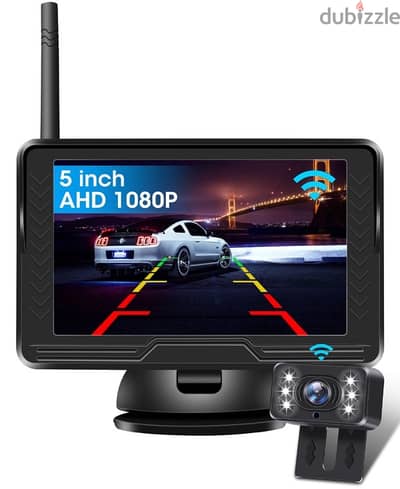 Wireless Reverse Camera AHD 1080P with 5 inch Monitor