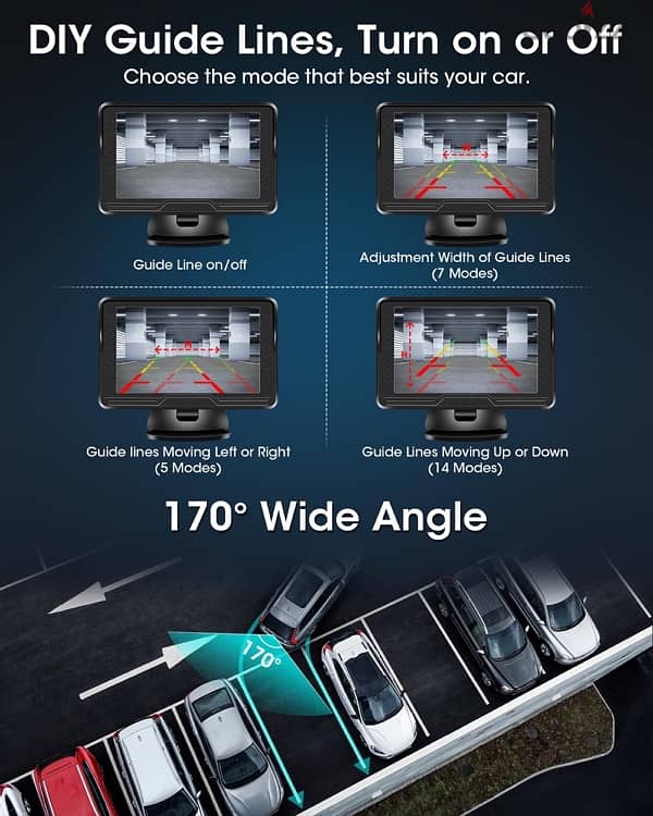 Wireless Reverse Camera AHD 1080P with 5 inch Monitor 7