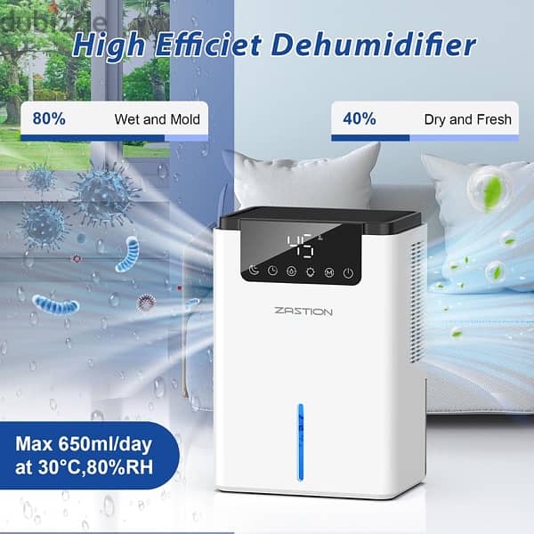 ZASTION Electric Dehumidifier 21W 2200Ml 2