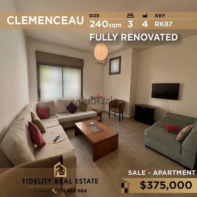 Apartment for sale in Clemenceau RK87 شقة للبيع بكليمنصو