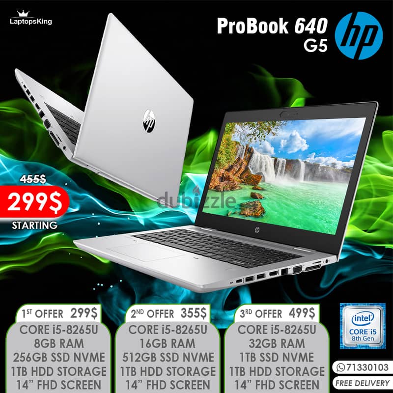 HP PROBOOK 640 G5 CORE i5-8265U 14" LAPTOPS 0