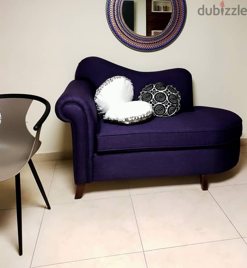 Purple Couch + pillows 1