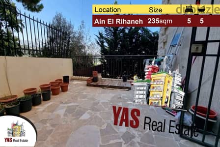 Ain El Rihaneh 235m2 + 235m2 Terrace / Garden | High-End | View |