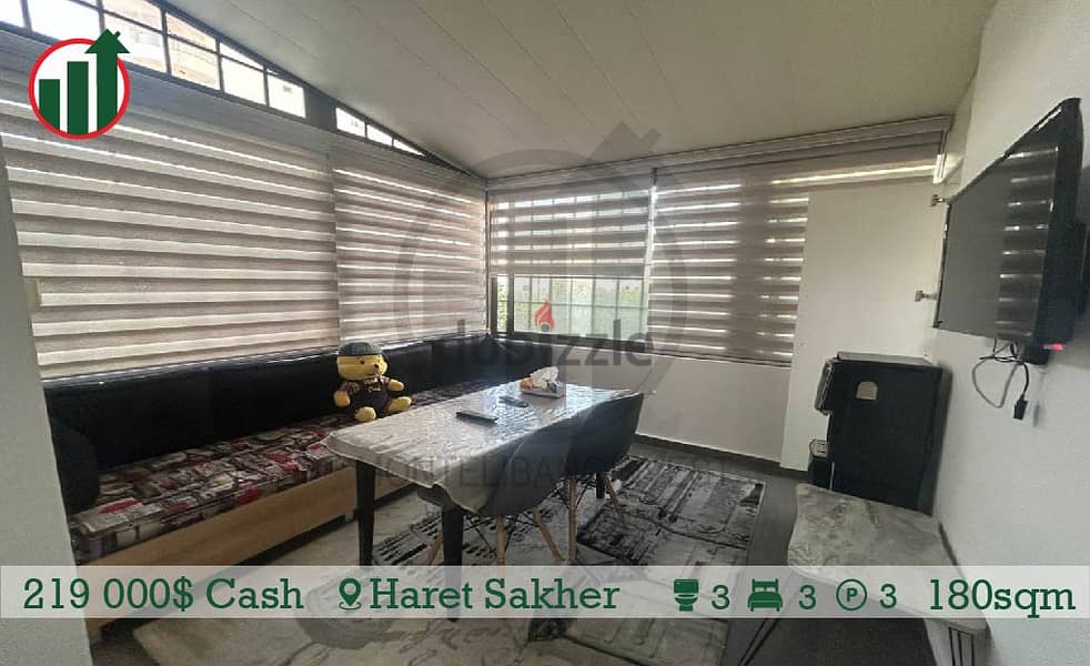 FULLY FURNISHED AND DECORATED APARTMENT FOR SALE IN HARET SAKHER!! 4