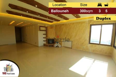 Ballouneh 300m2 Duplex | 30m2 Terrace | Brand New | High End |