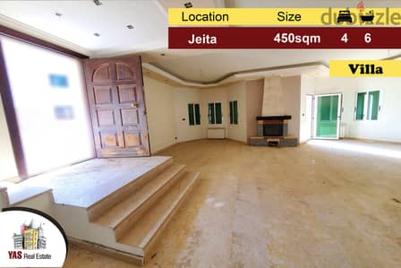 Jeita 450m2 | 725m2 Land | Villa | Luxury | Prime Location | AC |