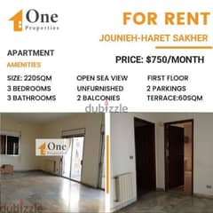 APARTMENT FOR RENT IN HARET SAKHER - JOUNIEH (OPEN SEA VIEW) 0