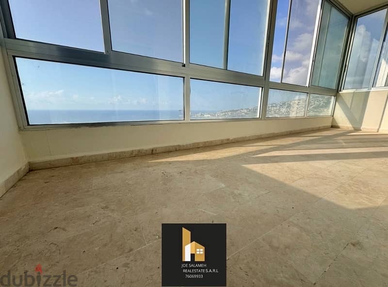 Unblockable sea view 165m2 apartment in sahel alma 125,000$/ساحل علما 0