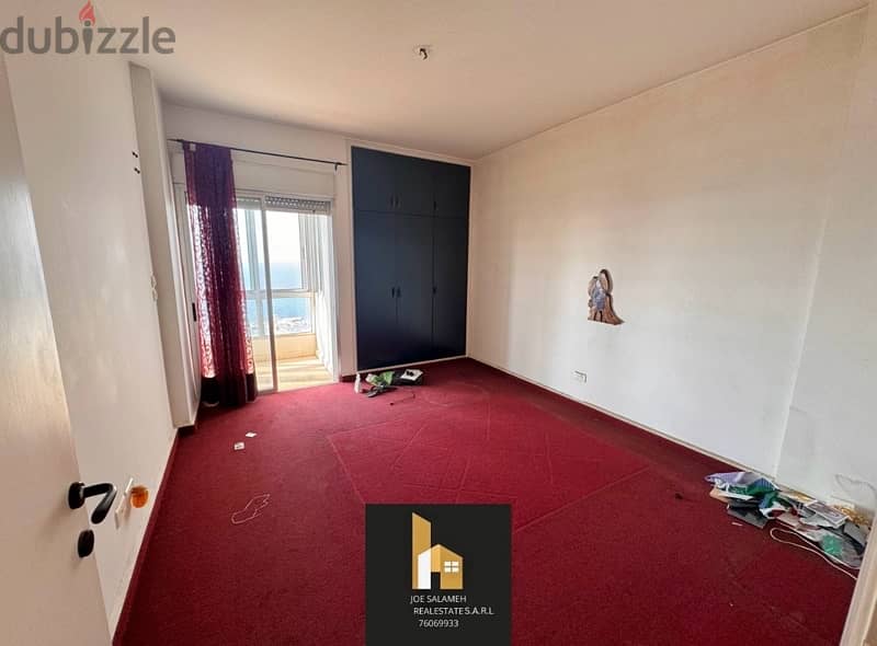 Unblockable sea view 165m2 apartment in sahel alma 125,000$/ساحل علما 5