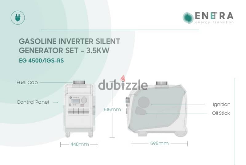 Gasoline Inverter Silent Generator - 15 A 1