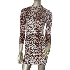 Velvet Animal Printed Dress 0