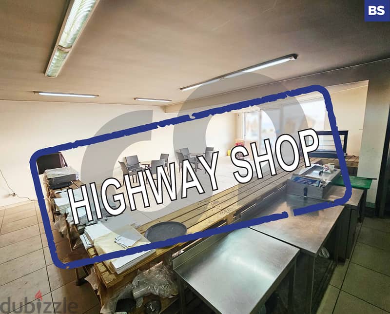 Highway shop for rent in jbeil district!/جبيل  REF#BS112586 0